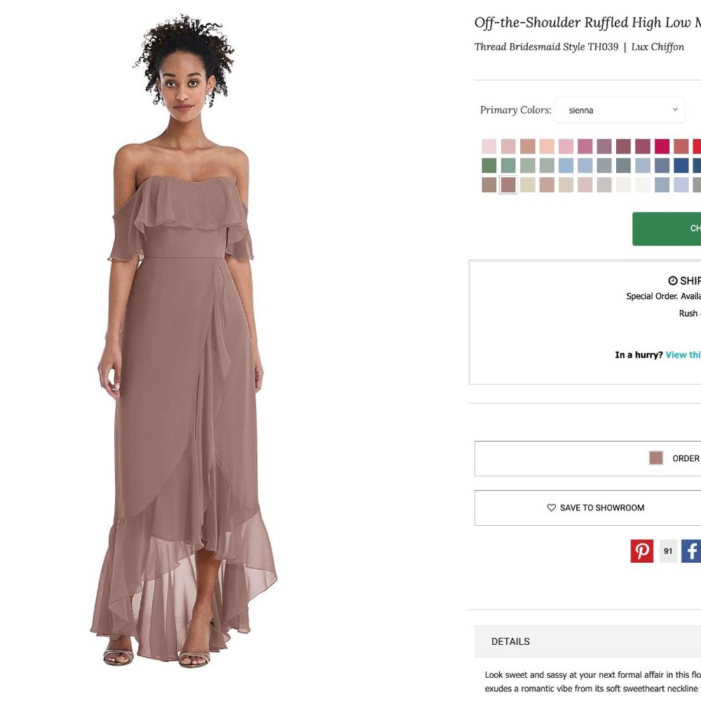 Off The Shoulder Ruffled High Low Maxi Dress